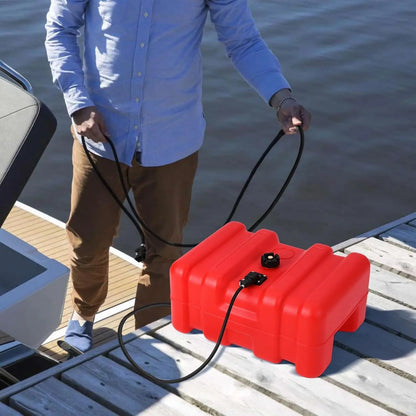 Portable Boat Fuel Gas Tank,14.5 Gallon/55L Outboard Engine Marine Boat Tank with Transfer Hose & Gauge