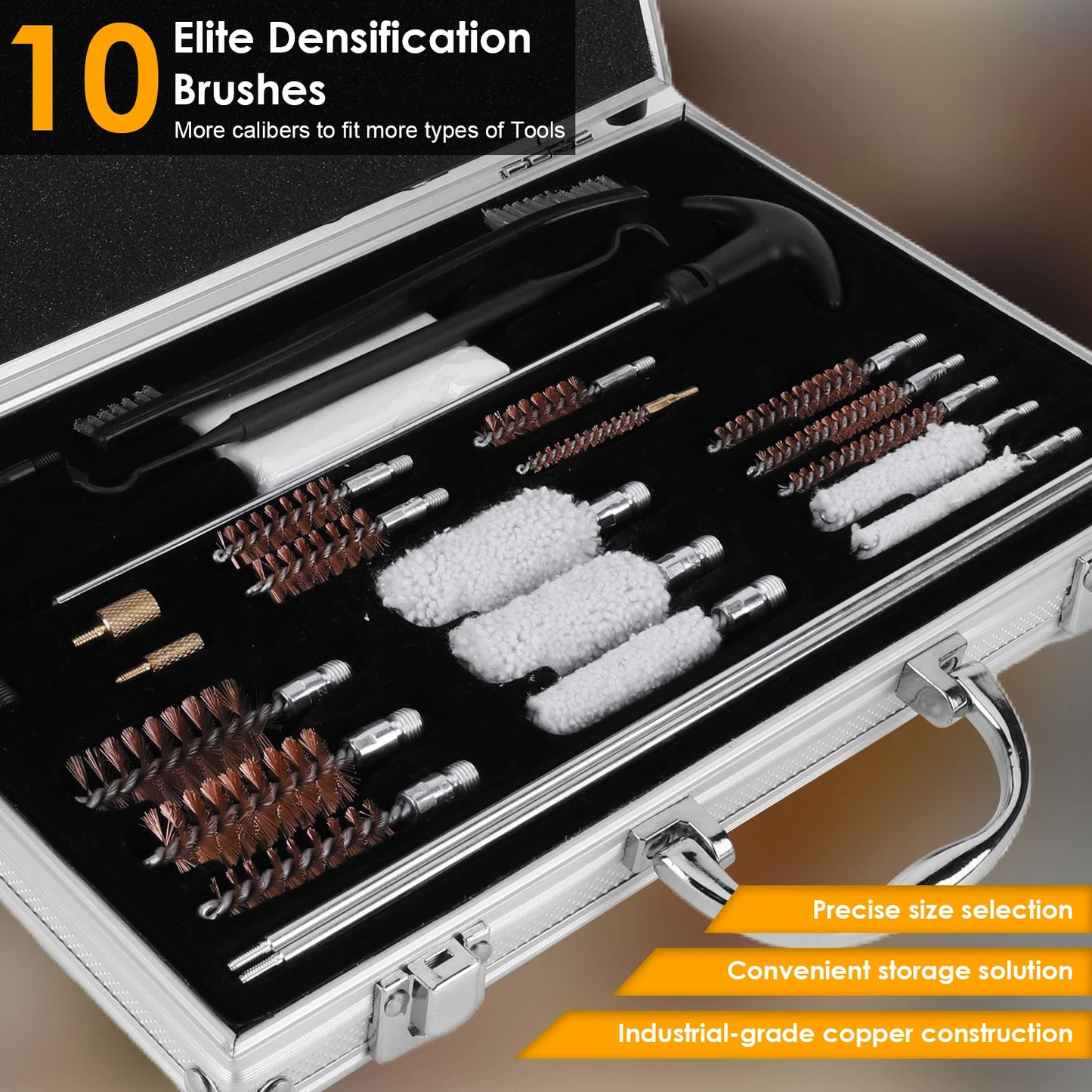 Gun Barrel Brush Box Set Gun Brush Pipe Cleaning Tools Kit Barrel Brush Tool for  Pistol Handgun Shotgun