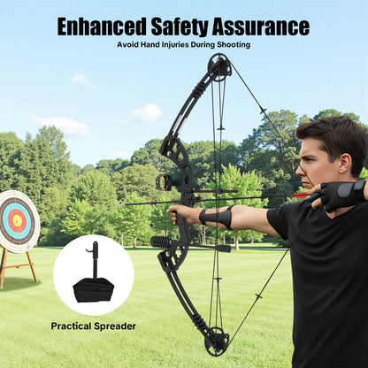 Compound Bow For Adults, Right Hand, Hunting Kit: 3 Pin Lighted Sight For ] Hunting, Training