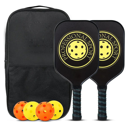 Pickleball Paddles Set Rackets Portable Racket Cover Carrying Bag Gift Kit USAPA Approved, Honeycomb Core 4 Balls