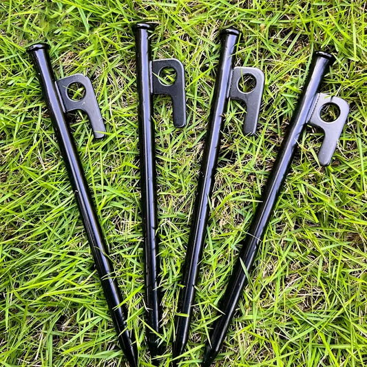 4Pcs/8 Inch Heavy Duty Steel Tent Stakes