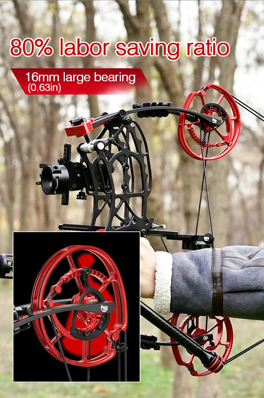 Compound Bow Pulley Bow, Steel Ball and Arrow Dual-purpose Adult Bow High Precision Shooting