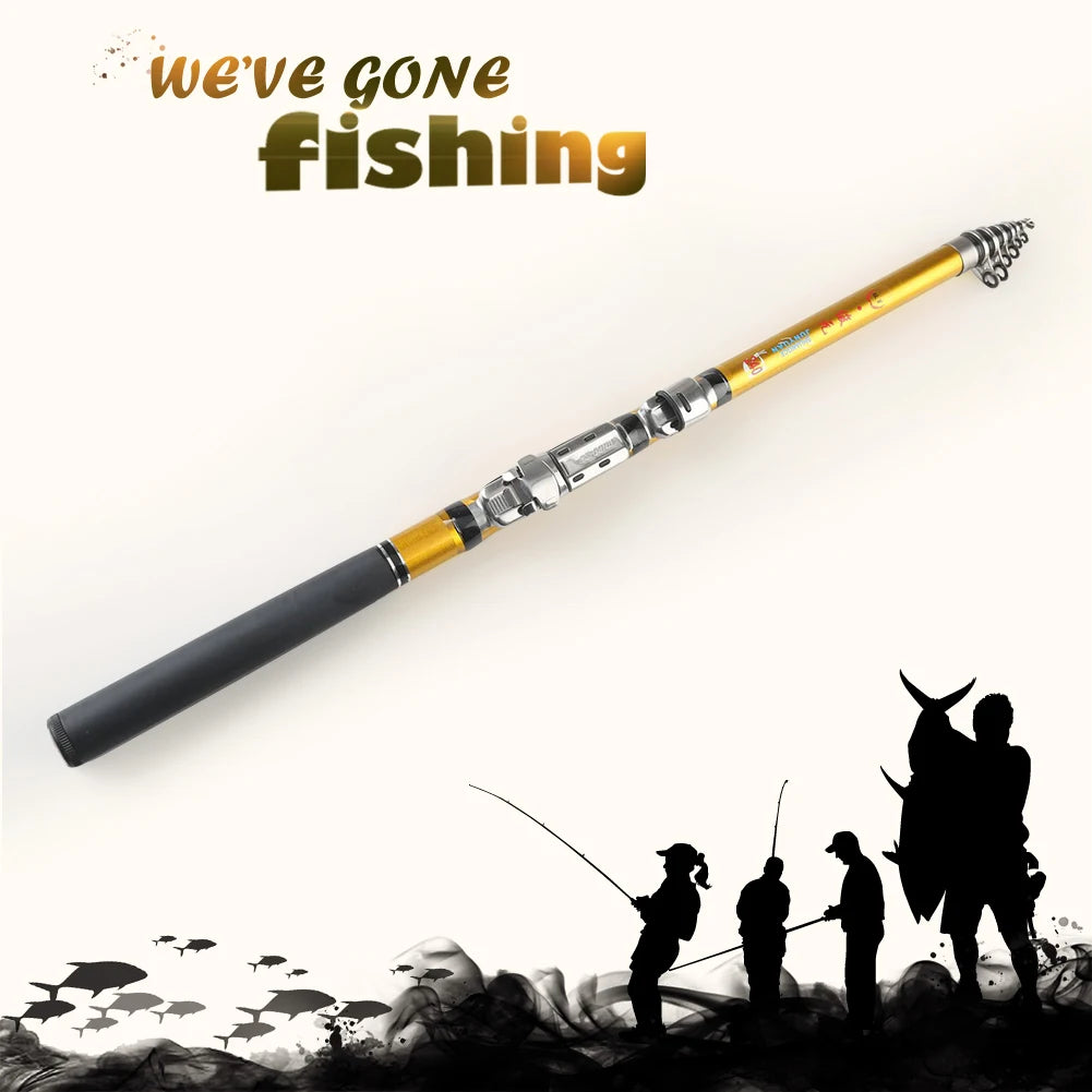 Carbon Telescopic Fishing Rod 1.5m 1.8m 2.1m Travel Rod