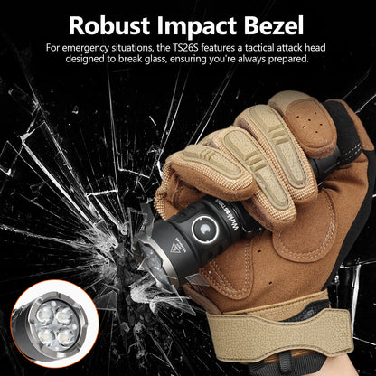 Rechargeable 21700 Powerful Flashlight 519A Max 3100LM IPX8 Magnet Tail