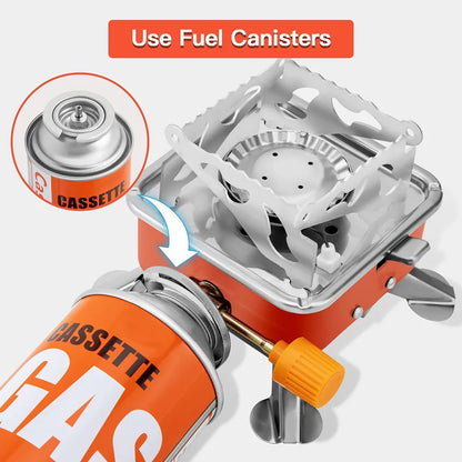 Night Cat Backpacking Stove Portable: Camping Gas Stove Foldable Mini Collapsible
