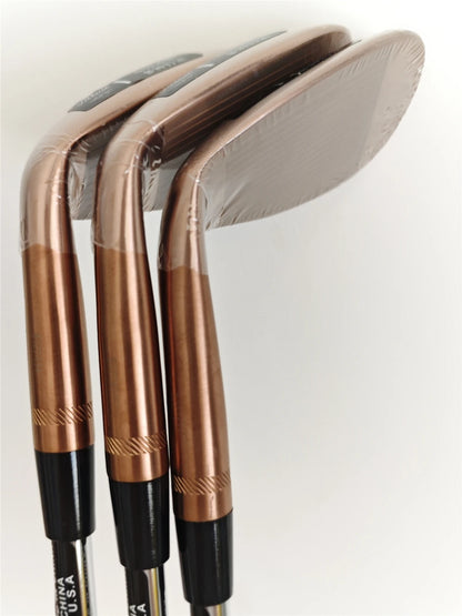 3PCS Golf Clubs Copper M10 S10 Wedges Club Golf Wedge (48 50 52 54 56 58 60 62) R S Flex Steel Graphite Shafts