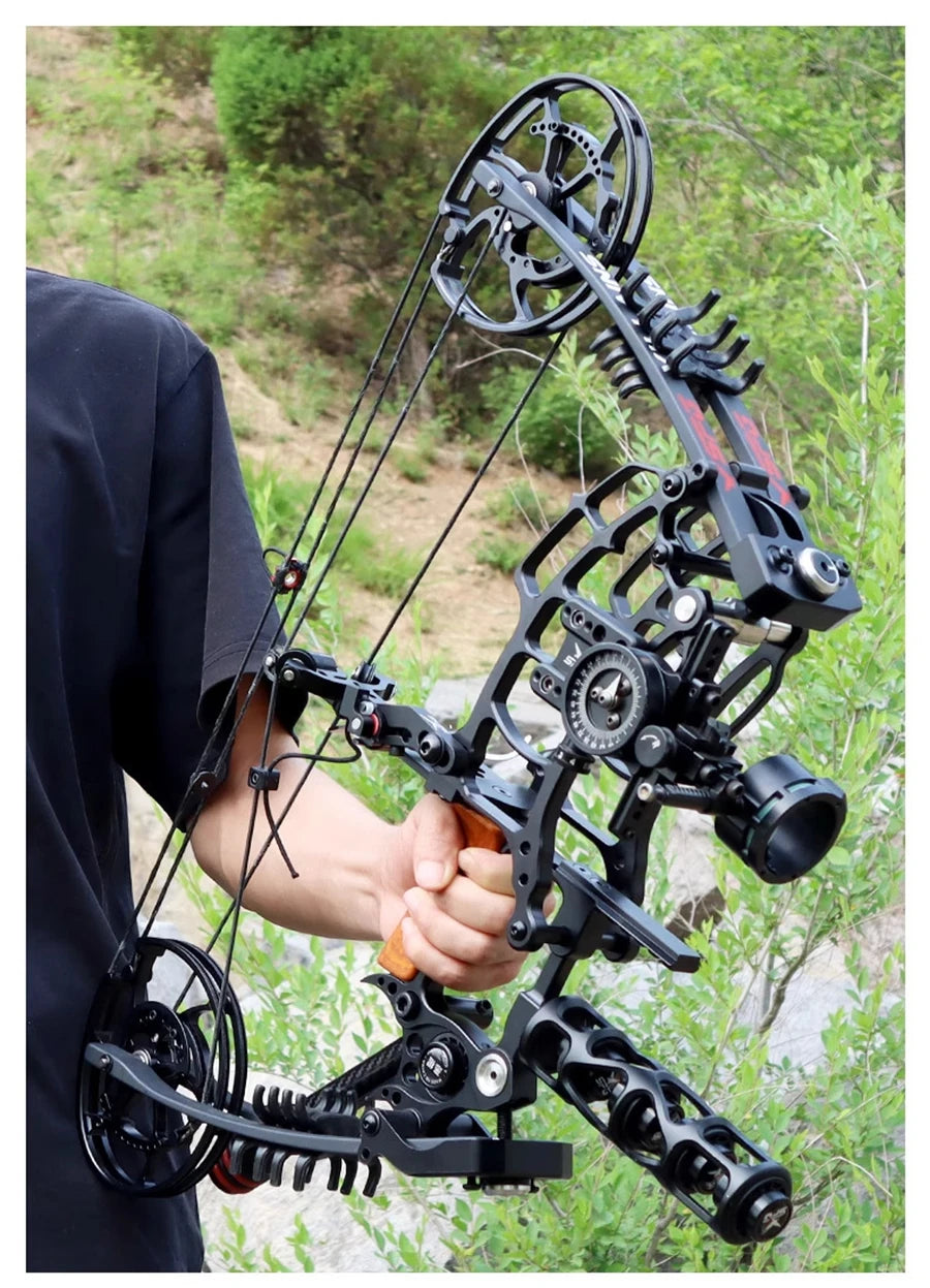 Compound Bow Adjustable Pound Draw Length,Dual-Use (Steel Balls/Arrows)