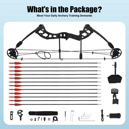 Compound Bow For Adults, Right Hand, Hunting Kit: 3 Pin Lighted Sight For ] Hunting, Training