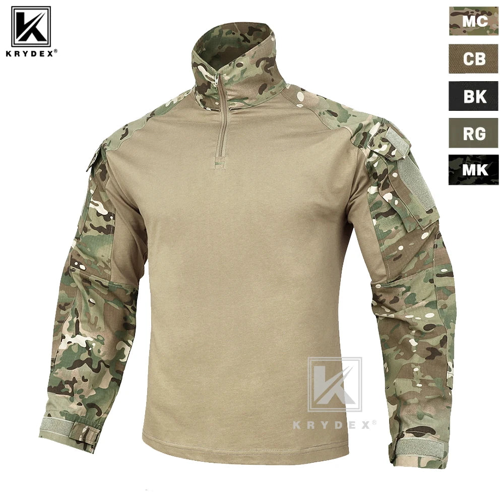 Shirt with Elbow Pads For Hunting  Tops  Tiger Stripes Shirts