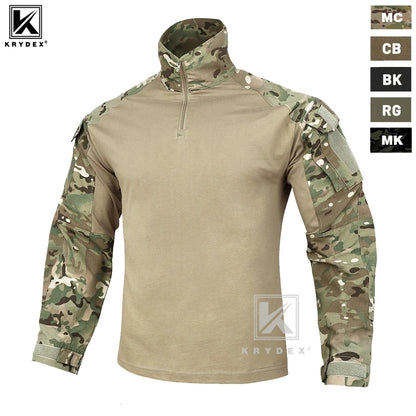 Shirt with Elbow Pads For Hunting  Tops  Tiger Stripes Shirts