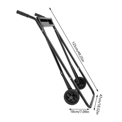 Outboard Boat Motor Stand Cart, Outboard Engine Stand Carrier Cart Dolly Multi Portable Folding Boat Engine Trolley with 2 Wheels for Motor Storage Repair and Maintenance
