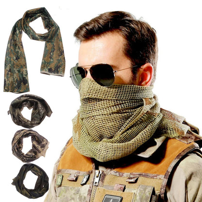 Large Camouflage Scarf Sniper Hunter Mesh Face Scar