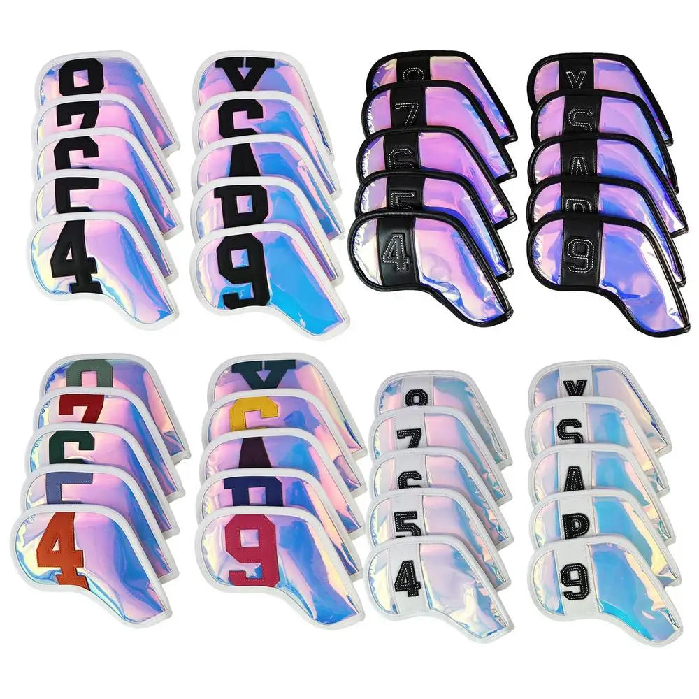 10pcs Golf Club Cover Driver Fairway Hybrid Waterproof Protector Set