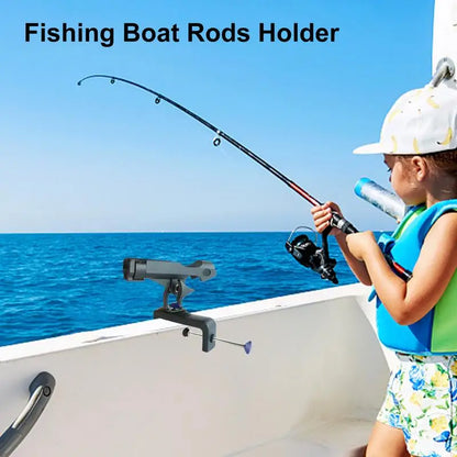 360 Degree Rotation Fishing Rods Holder For Boat Boat Fishing Rod Rack Adjustable Power Lock Fishing Pole Holder Accessories