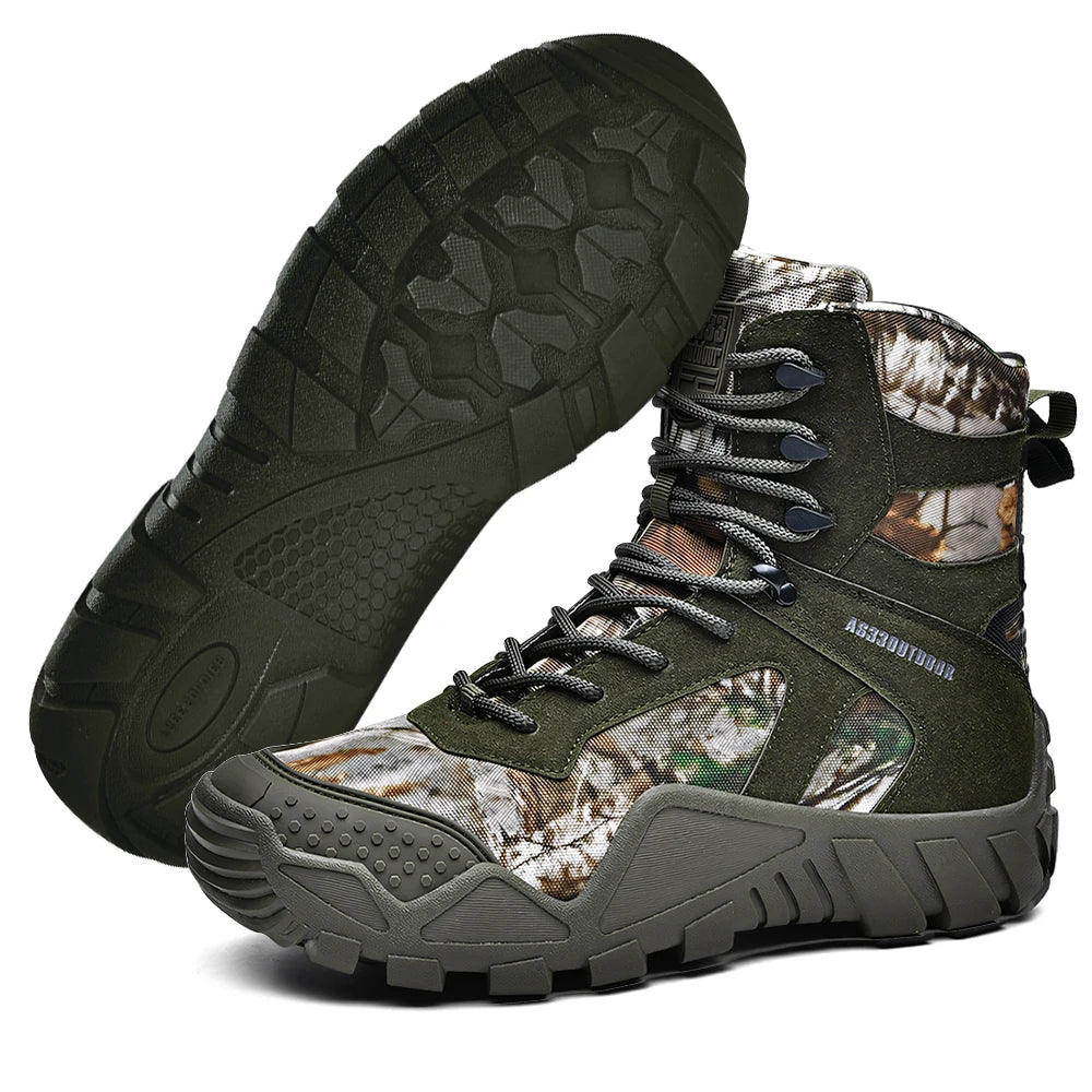 Men's waterproof hiking boots, lightweight outdoor boots,