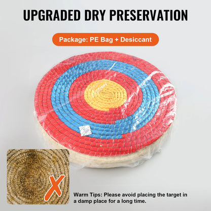 SucceBuy  20in Traditional Solid Straw Round Archery Target