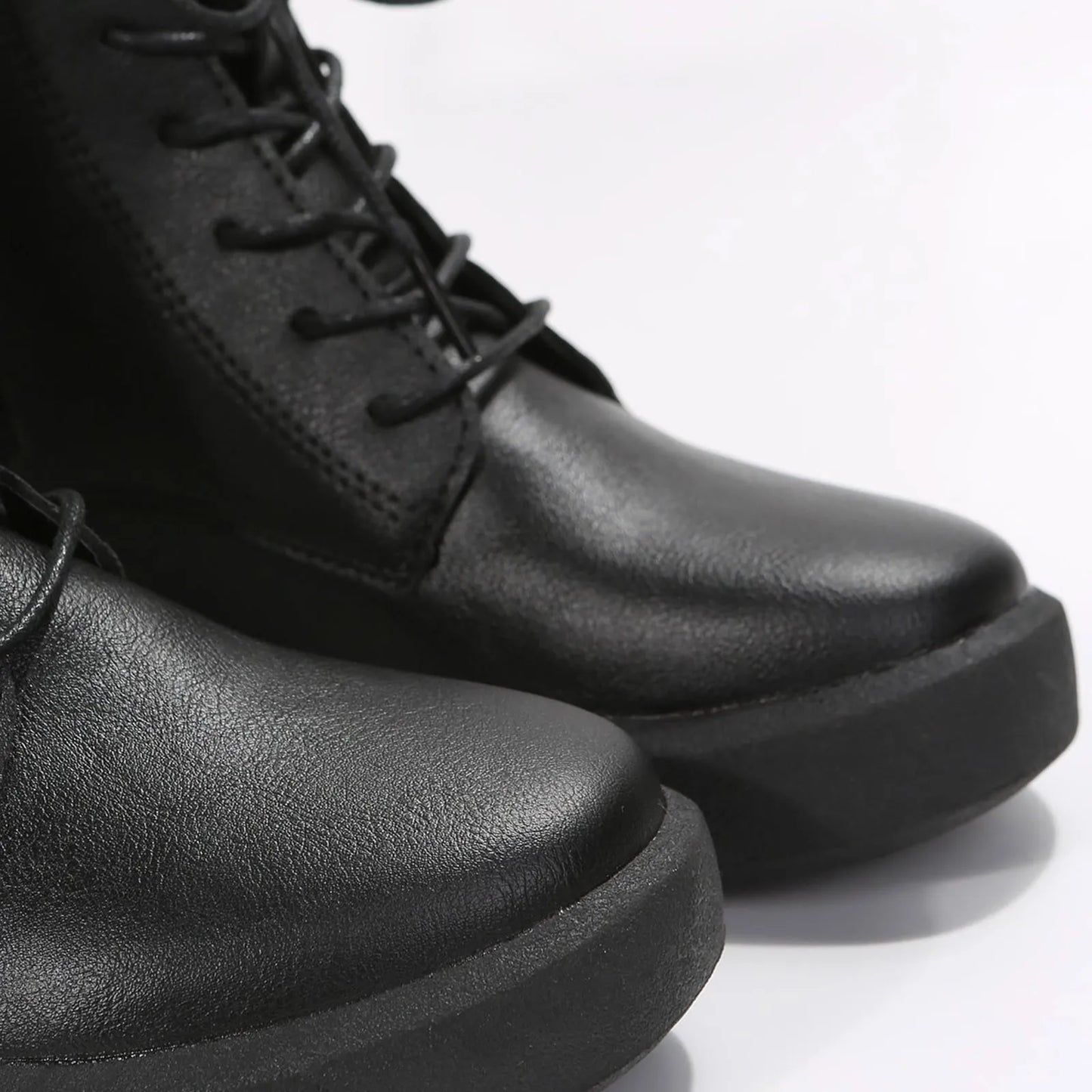 Women's Fashionable Versatile Ankle Boots British Retro Belt Plus Velvet Short Sued  Lace Up Flat Shoes