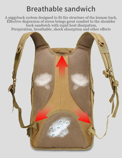 35L Large Capacity Men's Tactical Backpack Outdoor Camping Hunting Hiking Trekking  Bag Multifunctional Backpacks