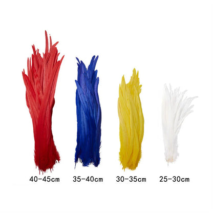 100pcs 25-40cm Wholesale Rooster Feathers Wedding Crafts DIY Natural Feather