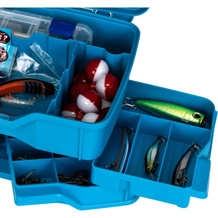 Medium Fishing Tackle Box with 4 Pivot Trays and 23 Compartments