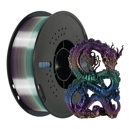 Rainbow Silk PLA Filament 1.75mm 1KG Multicolor  Materials Color  Smooth Silky