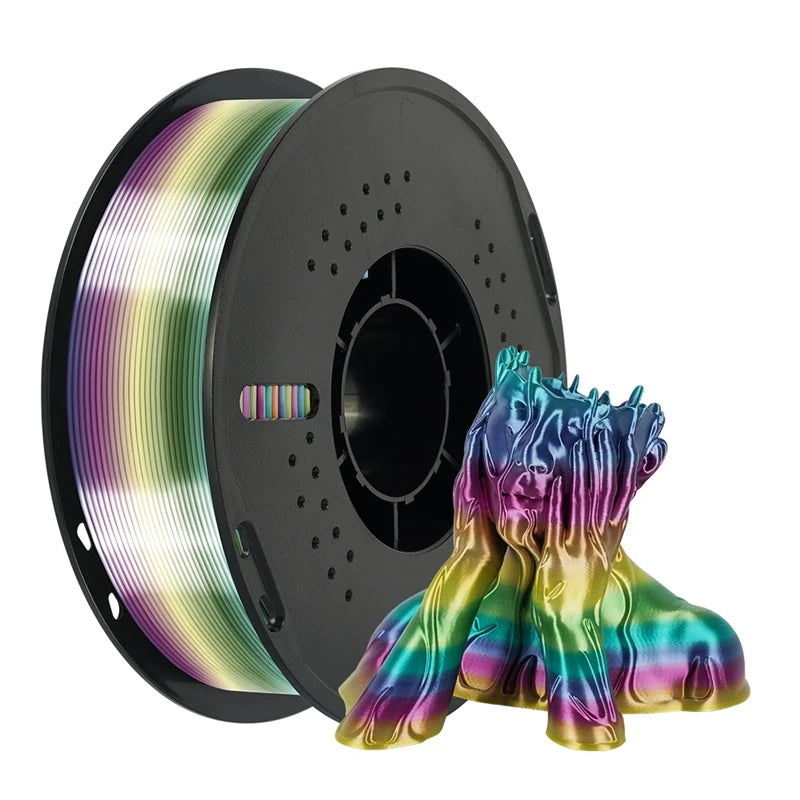 Rainbow Silk PLA Filament 1.75mm 1KG Multicolor  Materials Color  Smooth Silky