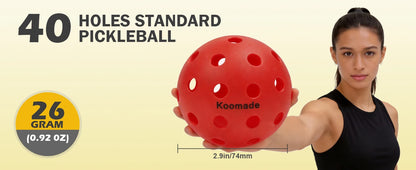 8/16pcs Pickleball Balls 40 Holes Colorful and Durable Pickleballs 74mm