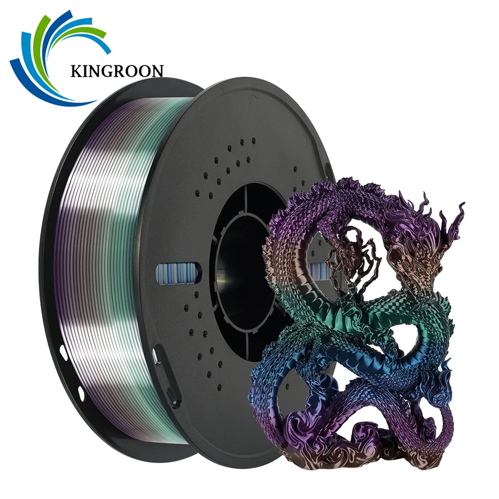 Rainbow Silk PLA Filament 1.75mm 1KG Multicolor  Materials Color  Smooth Silky