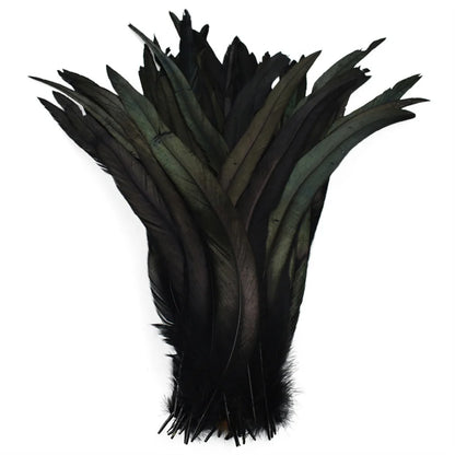100pcs 25-40cm Wholesale Rooster Feathers Wedding Crafts DIY Natural Feather