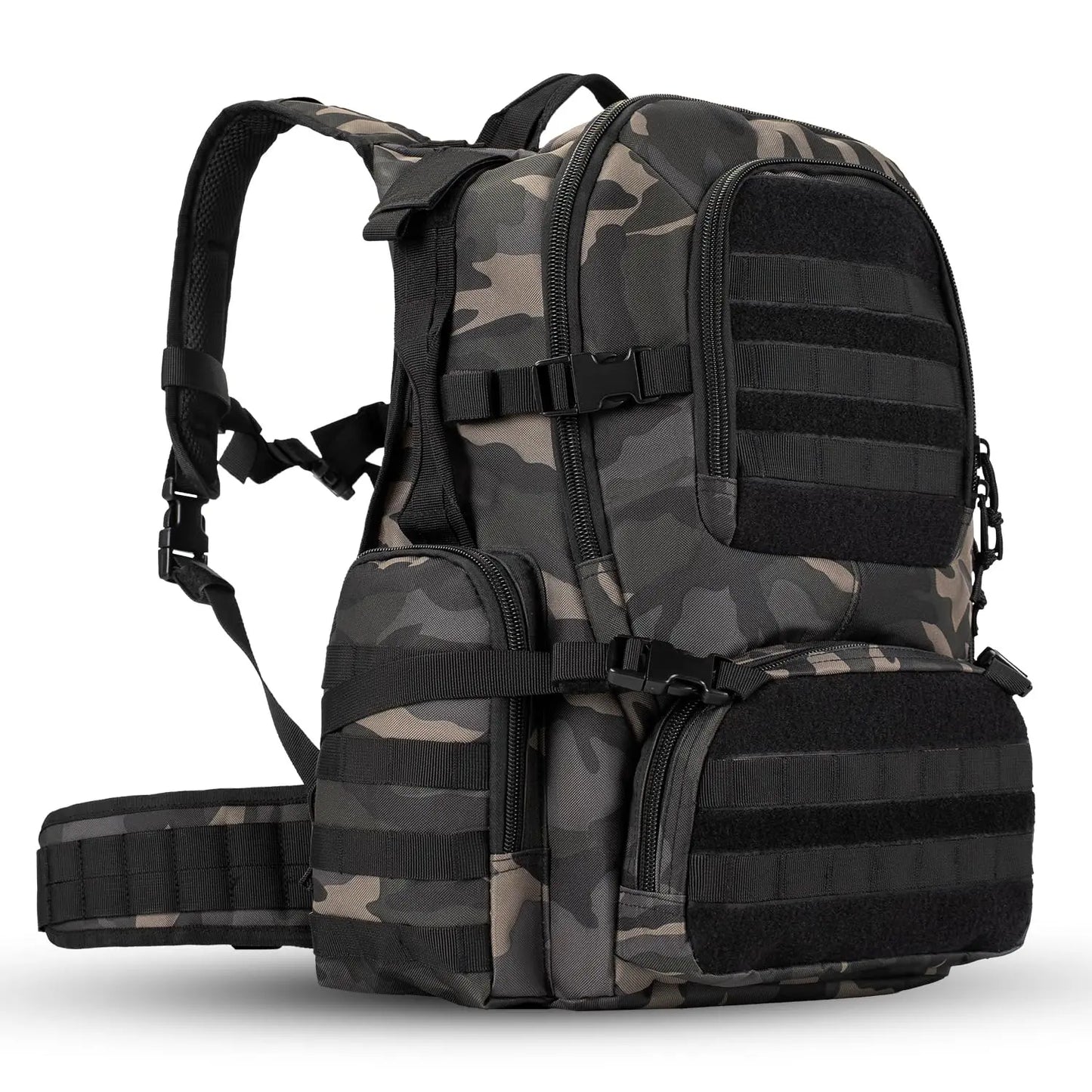 50L Tactical Backpack Military Style Camping Hiking Rucksack With Molle System