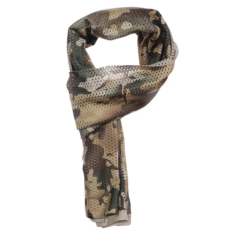 Large Camouflage Scarf Sniper Hunter Mesh Face Scar