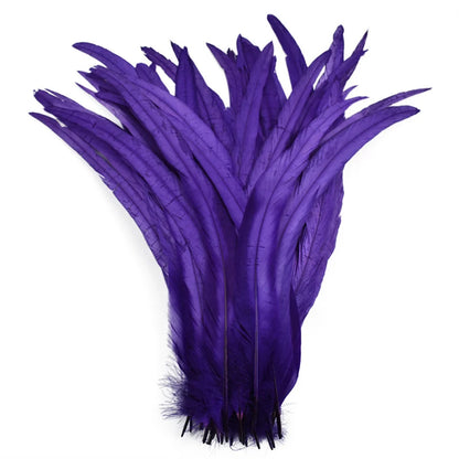 100pcs 25-40cm Wholesale Rooster Feathers Wedding Crafts DIY Natural Feather