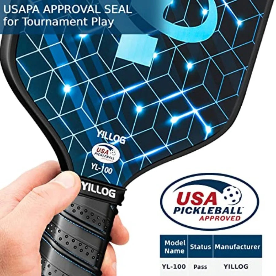 Pickleball Paddles, USAPA Approved Pickleball Paddle Set of 4, Fiberglass Surface Pickleball Set, 4 Pickleball Balls, 4 Cooling