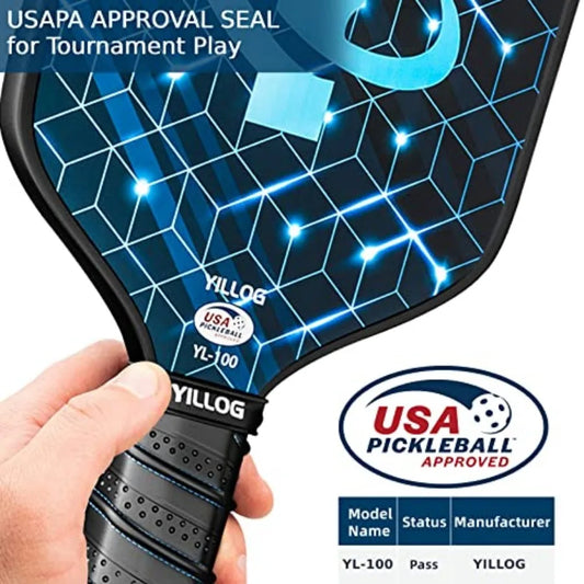 Pickleball Paddles, USAPA Approved Pickleball Paddle Set of 4, Fiberglass Surface Pickleball Set, 4 Pickleball Balls, 4 Cooling