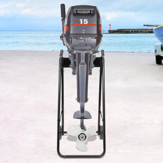 Outboard Boat Motor Stand Cart, Outboard Engine Stand Carrier Cart Dolly Multi Portable Folding Boat Engine Trolley with 2 Wheels for Motor Storage Repair and Maintenance