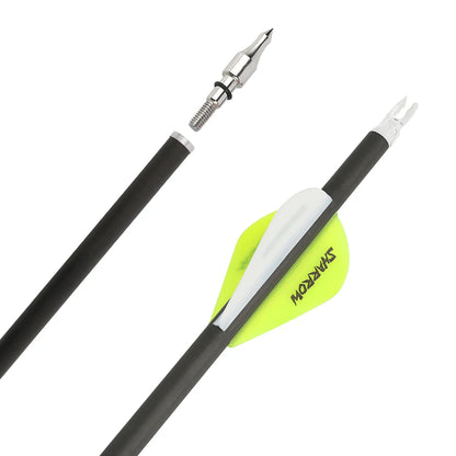 Pure Carbon Arrows 12Pcs Multi-Spine 300/400/500 ±0.003" Straightness 6.2mm ID