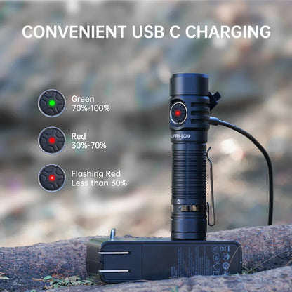 SC29 3000 Lumens EDC Flashlight Rechargeable  XHP50B LED Powerful  21700