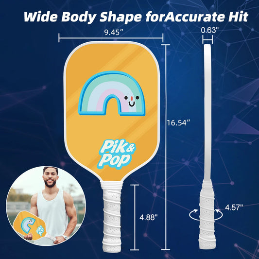 Family Fun Pickleball Set  2 Rackets, 4 Balls & Carry Bag for All Ages