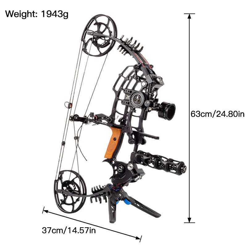 Compound Bow Adjustable Pound Draw Length,Dual-Use (Steel Balls/Arrows)
