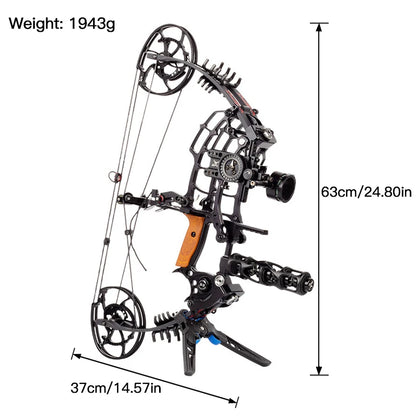 Compound Bow Adjustable Pound Draw Length,Dual-Use (Steel Balls/Arrows)