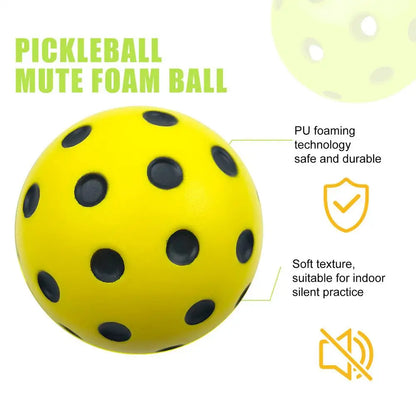 1PC Silent Pickleball practice ball PU foam high bounce resistance