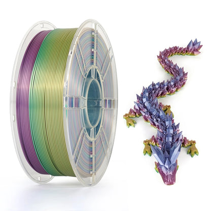 Rainbow Silk PLA Filament 1.75mm 1KG Multicolor  Materials Color  Smooth Silky