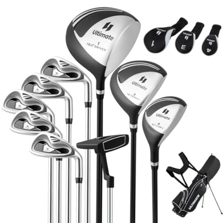 Men's Golf Clubs Set with 460CC Driver Fairway Wood Hybrid Irons Putter