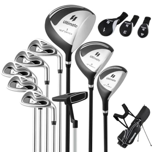 Men's Golf Clubs Set with 460CC Driver Fairway Wood Hybrid Irons Putter