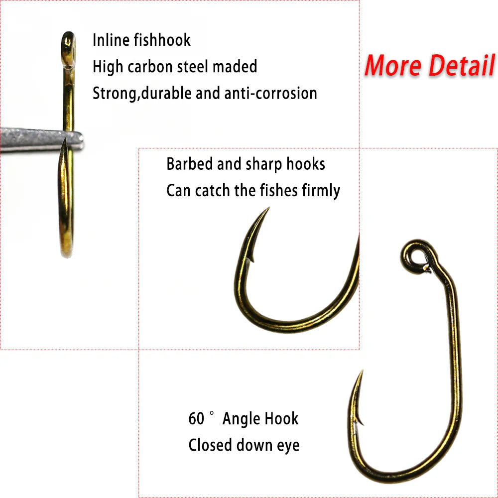 30pcs #10 #12# #14 #16 60°Angle Jig Hook Barbed High Carbon Steel Fly Tying Hook For Wet Euro Nymphs Trout Perch