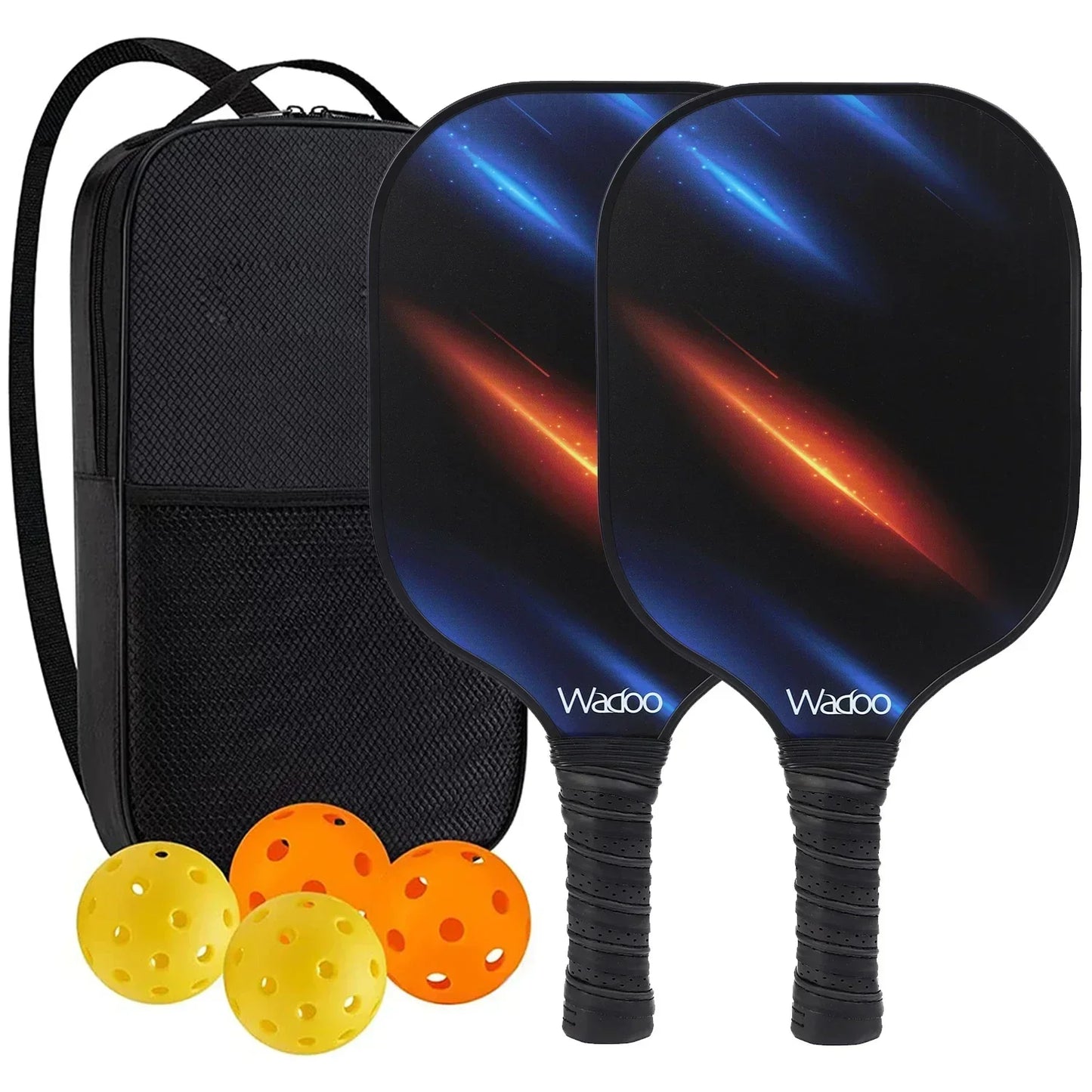 Pickleball Paddles Set Rackets Portable Racket Cover Carrying Bag Gift Kit USAPA Approved, Honeycomb Core 4 Balls