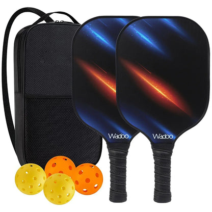Pickleball Paddles Set Rackets Portable Racket Cover Carrying Bag Gift Kit USAPA Approved, Honeycomb Core 4 Balls