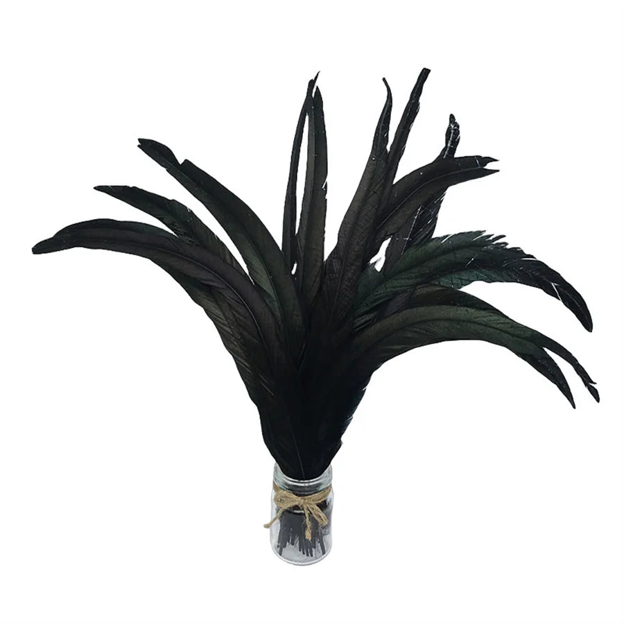 100pcs 25-40cm Wholesale Rooster Feathers Wedding Crafts DIY Natural Feather