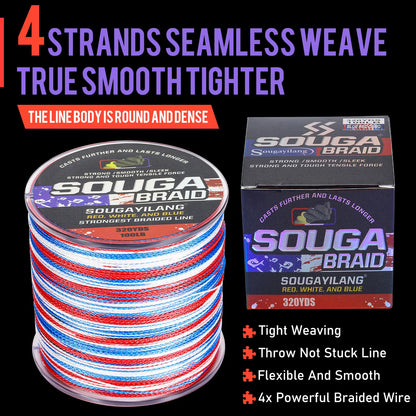 4 Strand Braided Fishing Line 300M Multifilament  Braided Wire Fishing