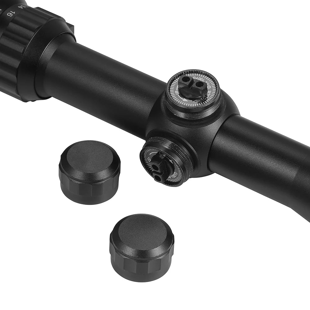 4-16x40 AO Tactical Scope Red Green Illuminated Hunting Sight with Mounts for 20mm Rail Long Range Scopes